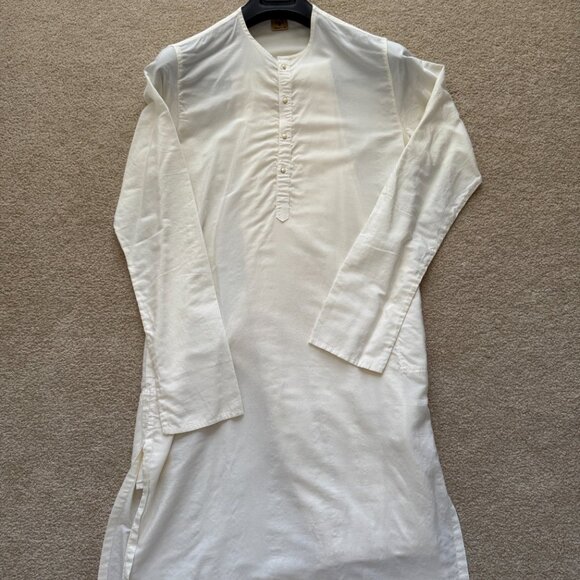 [NEW] Men's Indian Pakistani Sherwani Wedding Suit Cream - Picture 6 of 9